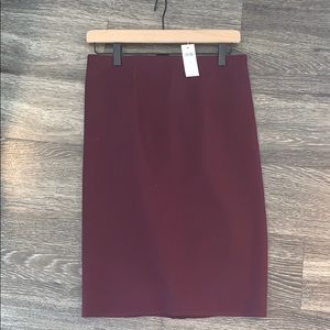 Ann Taylor Burgundy Pencil skirt